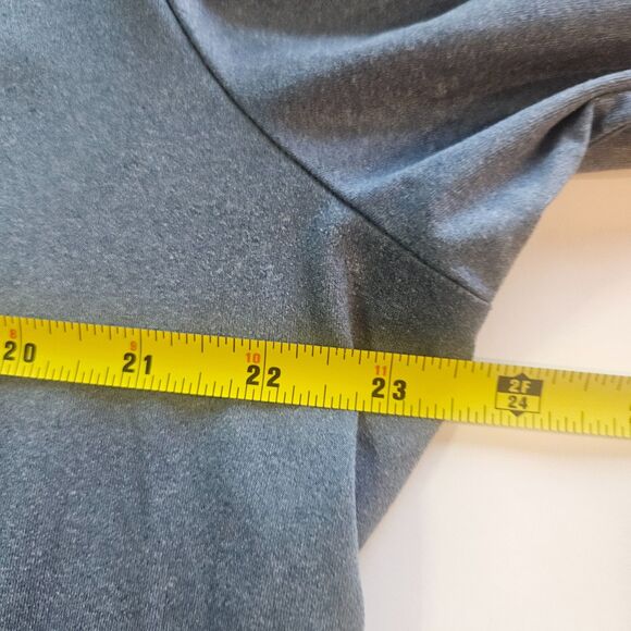 REI CO-OP Men's Large Performance Tee Short sleeve stretchy T-Shirt Grey/Blue - Picture 5 of 6